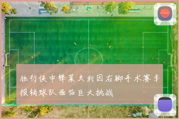 独行侠中锋莱夫利因右脚手术赛季报销球队面临巨大挑战